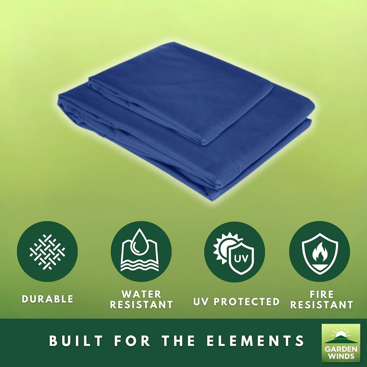 Garden Winds Reinforced RipLock 350 Replacement Canopy Top Cover Compatible with South Hampton 11' x 13' Gazebo Models L-GZ215PST-A, L-GZ659PST, 810138517, 810046339, A111011500 - True Navy