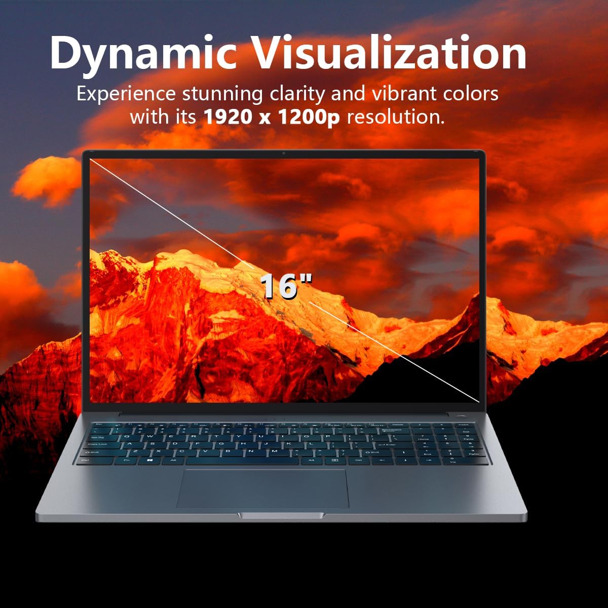 ZOLWAYTAC Gaming Laptop 16' Ultra-Slim-Intel Core i5(Up to 3.5GHz),12GB DDR4+512GB SSD,1920x1200 IPS 16:10 Display,WiF& BT,HDMI/Type-C,Aluminum Body for Working&Playing,Suitable for Light Gaming,Gray