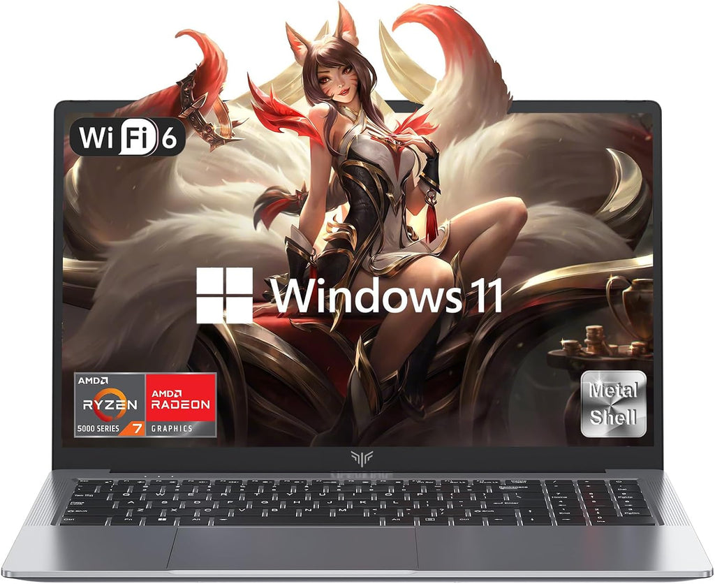 KAIGERR Gaming Laptop, 16.0inch Laptop Computer with AMD Ryzen 7 5825U(8C/16T, Up to 4.5GHz), 16GB RAM 512GB NVMe SSD Windows 11 Laptop, Radeon RX Vega 8 Graphics,WiFi 6, Backlit KB