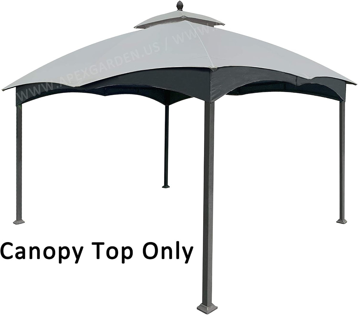 APEX GARDEN Replacement Canopy Top for Lowe's Allen Roth 10X12 Gazebo #GF-12S004B-1 (Grey)