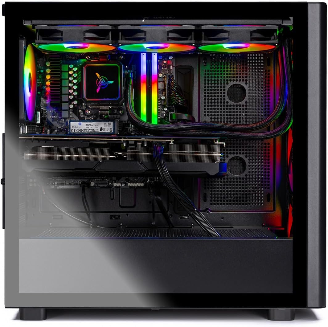 Skytech Gaming Chronos 3 Desktop PC, Ryzen 7 7700X 4.5 GHz (5.4GHz), NVIDIA RTX 5070 12GB, 1TB NVMe SSD, 32GB DDR5 RAM 5600 RGB, 850W Gold PSU, 360mm ARGB AIO, Wi-Fi, Win 11