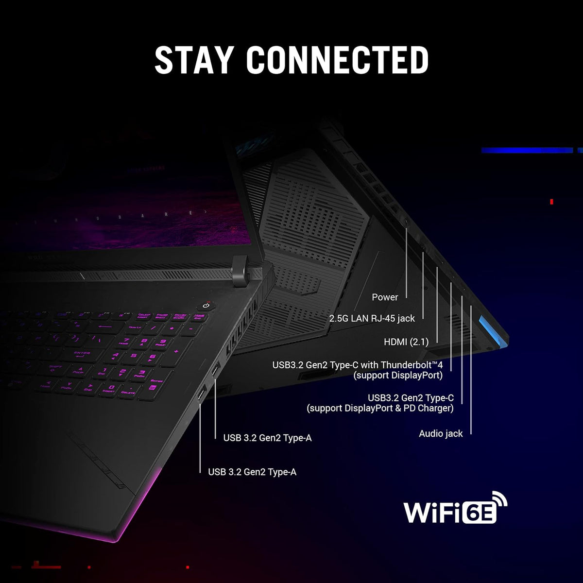 ASUS ROG Strix Scar 18 (2023) Gaming Laptop, 18' Nebula Display 16:10 QHD 240Hz/3ms, GeForce RTX 4090, Intel Core i9-13980HX, 32GB DDR5, 2TB PCIe SSD, Wi-Fi 6E, Windows 11 Pro, G834JY-XS97,Black