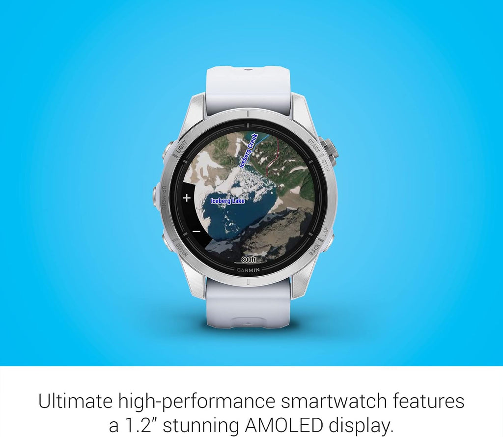 Garmin epix Pro (Gen 2), 42mm, High Performance Smartwatch, Advanced Training Technology, Built-in Flashlight, Whitestone