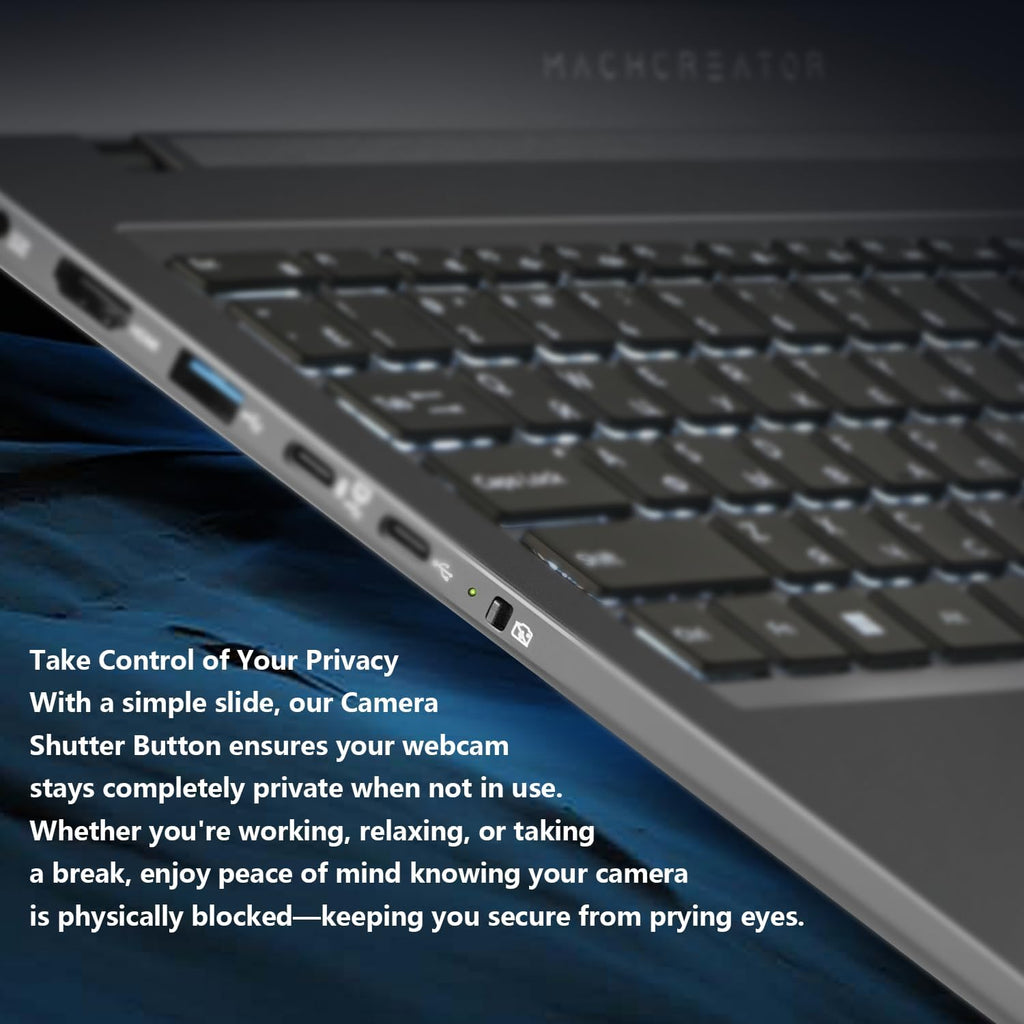 Machenike 17.3'' Laptop, Intel Processor, 16GB DDR5 RAM, 1TB SSD, Backlit Keyboard, Large-Screen with 120Hz Refresh Rate, Perfect for Work, School, and Streaming, Windows 11 Home, Modern Grey