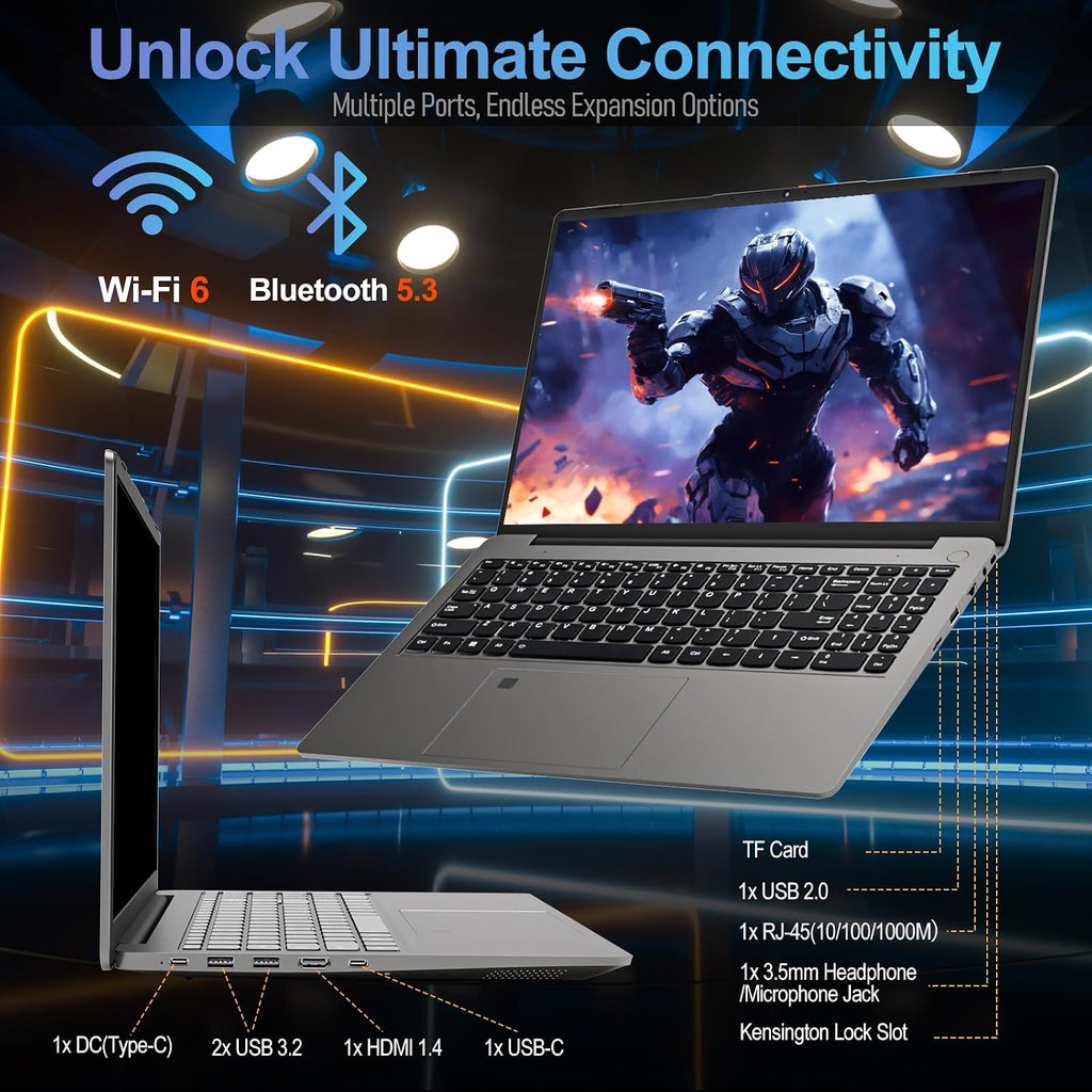 16' IPS 2.5K Gaming Laptop Computer, 8-Core AMD Ryzen 7 6800H Up to 4.7GHz, 16GB DDR5 512GB SSD, AMD Radeon 680M, Fingerprint, Backlit Keyboard, WiFi 6, Type-C, w/Lifetime MS Office, Windows 11 Pro