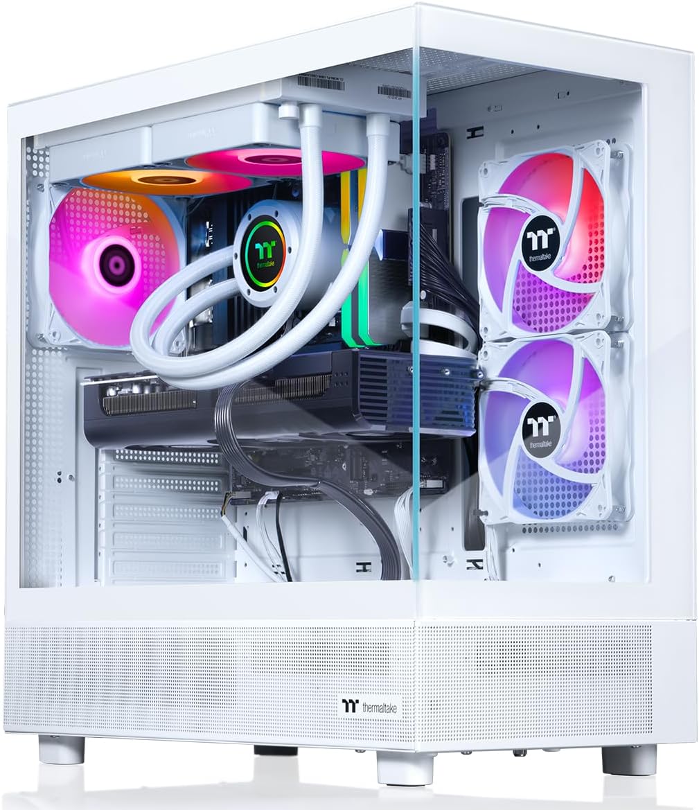 Thermaltake LCGS View 7897XS-270 Gaming Desktop (AMD Ryzen™ 7 7800X3D, 32GB 5600MT/s DDR5 RGB Memory, AMD Radeon™ RX 9070 XT, 1TB NVMe M.2, WiFi, Windows 11) V27S-B650-97X-LCS