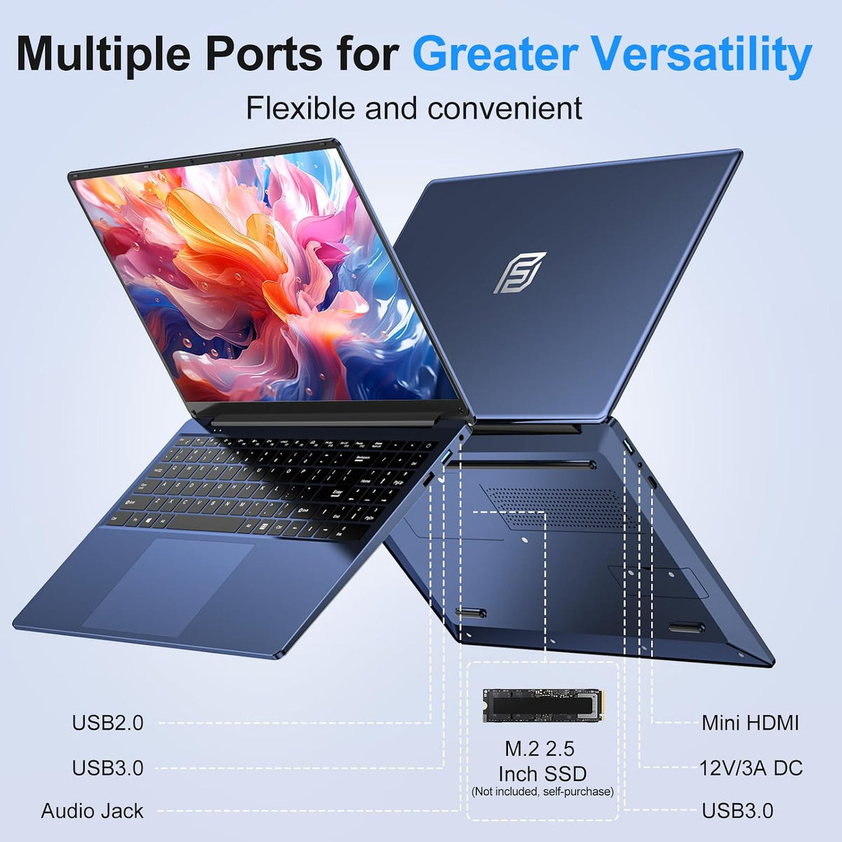 NIAKUN 2026 Gaming Laptop,16 Inch Laptops Computer with Windows 11 Pro & Microsoft Office,16GB RAM 1TB SSD,Intel N150(4C/4T),Backlit Keyboard,Mini HDMI,cam|Mic,Portable Thin for College,Work,Student