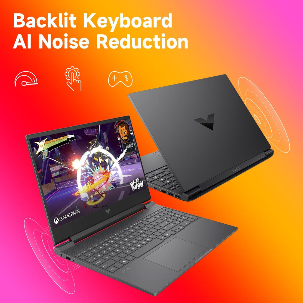 HP Victus RTX 4050 AI Gaming Laptop with Copilot, 15.6 FHD 144Hz, AMD Ryzen 7 7445HS(Beats Intel i7-13700), NVIDIA RTX 4050, 16GB DDR5 RAM, 1TB SSD, Backlit KB, Bundle with PCO Laptop Cooler