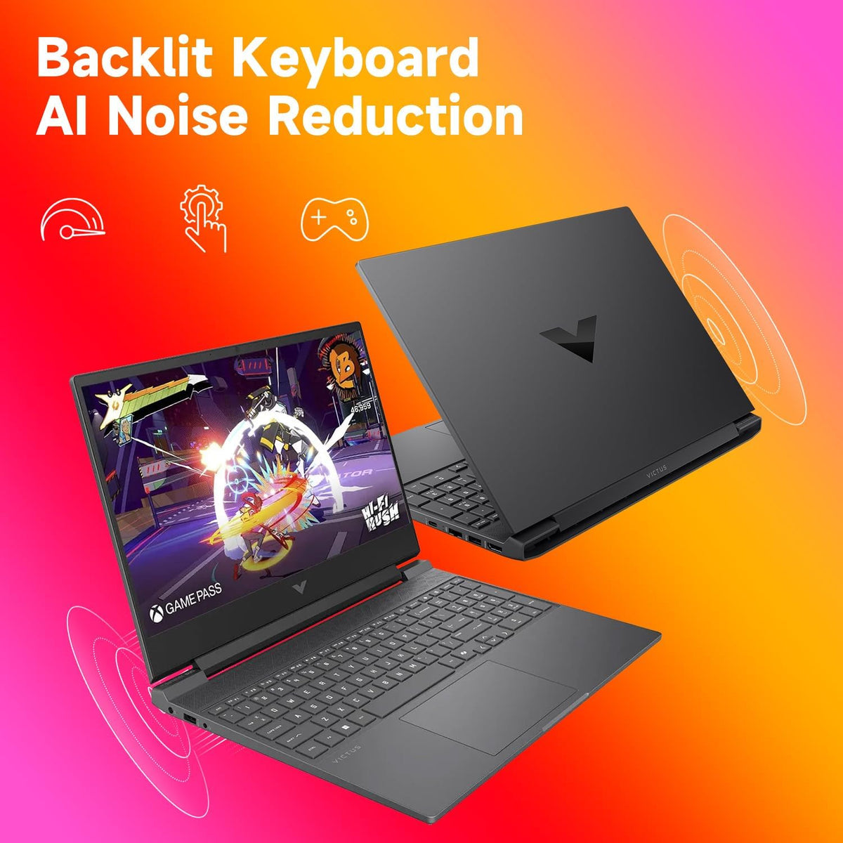 HP Victus RTX 4050 AI Gaming Laptop with Copilot, 15.6 FHD 144Hz, AMD Ryzen 7 7445HS(Beats Intel i7-13700), NVIDIA RTX 4050, 16GB DDR5 RAM, 1TB SSD, Backlit KB, Bundle with PCO Laptop Cooler