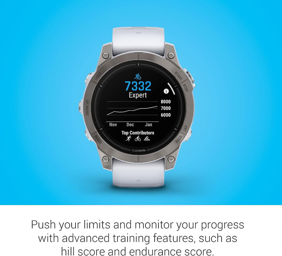 Garmin epix Pro (Gen 2) Sapphire Edition, 47mm, High Performance Smartwatch, Advanced Training Technology, Built-in Flashlight, Whitestone (Renewed)