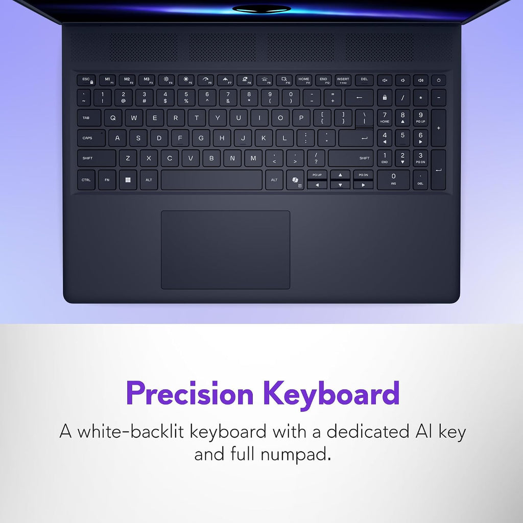 Alienware 16 Aurora Gaming Laptop AC16250-16' WQXGA 120Hz Display, Intel Core 7-240H Processor, 16GB DDR5 RAM, 1TB SSD, NVIDIA GeForce RTX 5050 8GB Graphics, Windows 11 Home, Onsite Service - Blue