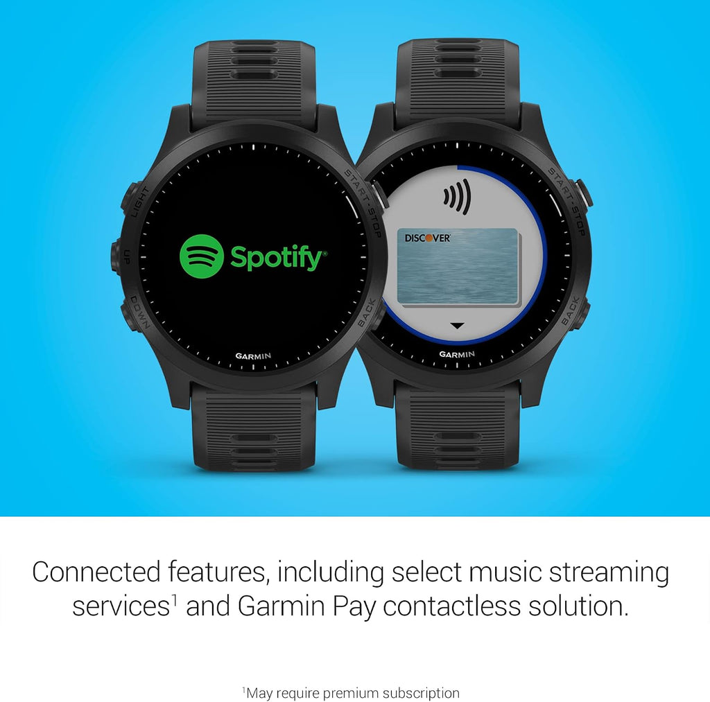 Garmin Forerunner 945, Premium GPS Running/Triathlon Smartwatch with Music, Black (Renewed)