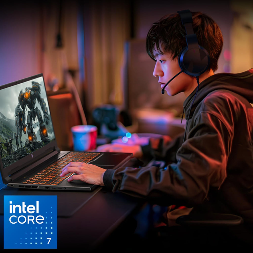 Acer Nitro V Gaming Laptop | Intel Core 7 Processor 240H | NVIDIA GeForce RTX 5050 Laptop GPU | 16' WUXGA IPS 180Hz Display | 16GB DDR5 | 1TB Gen 4 SSD | Wi-Fi 6 | Backlit KB | ANV16-72-73EW