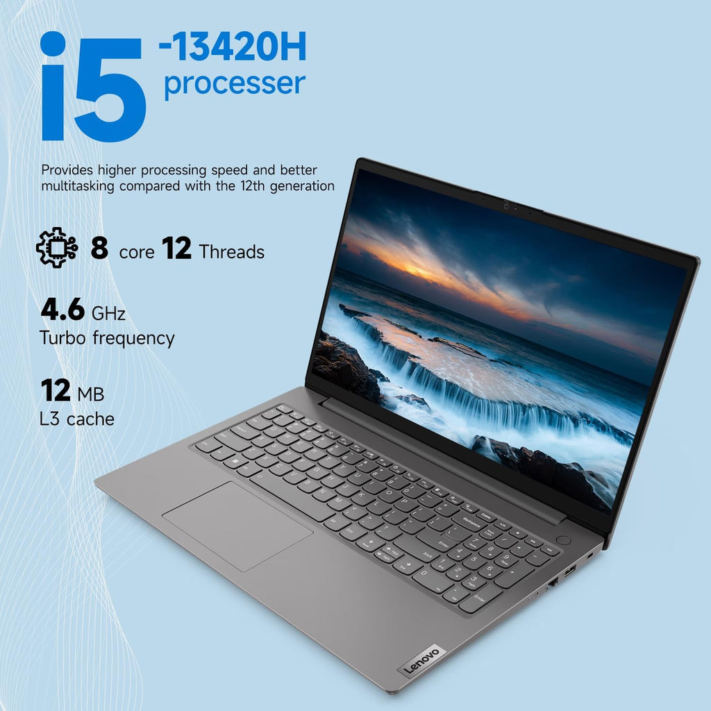 Lenovo V15 Gen 4 Laptop, 15.6' FHD, Octa-Core Intel Core i5-13420H (Beat i5-1235U), 16GB RAM, 2TB SSD, Win11H – Slim, Fast, and Ready for Work or Study, School and Office, PCO Foldable Laptop Cooler