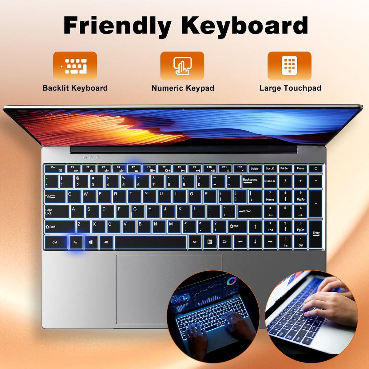 Core i5 Laptop Computer 2026 New, 15.6 Inch Window 11 Pro Lap Top PC 16GB RAM 512GB SSD, 2-Year Warranty, Office 365, FHD 1920*1080 IPS Display, Backlit Keyboard, WiFi5 BT4.2 USB, UHD Graphic