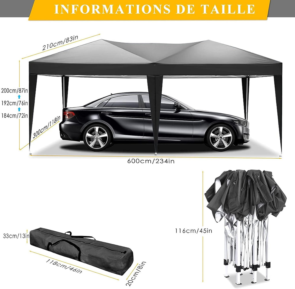 COBIZI Pop Up Canopy Tent Waterproof Canopy Tent Event Shelter B