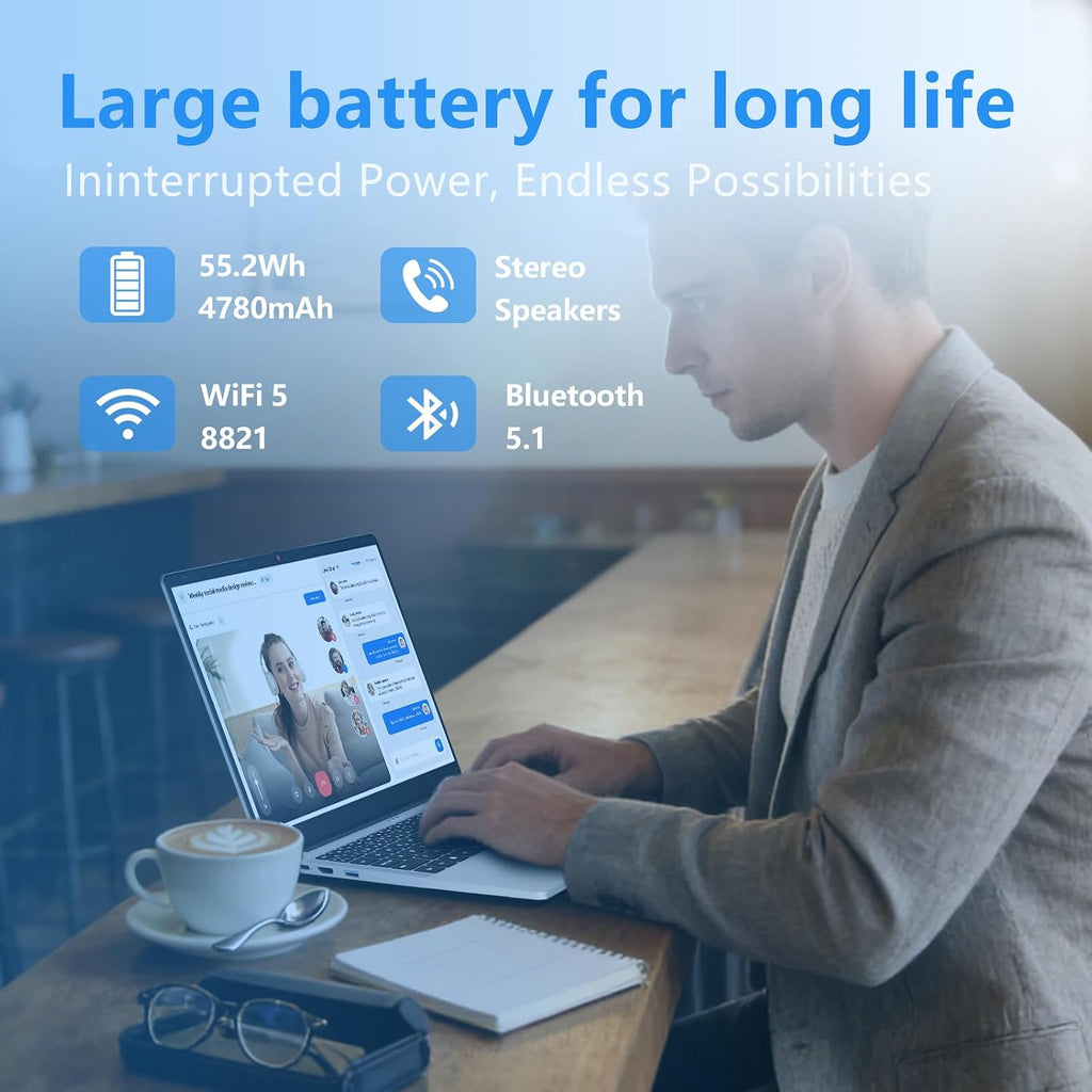 DUNHOO Laptop with Ryzen 7430U Processor(6C/12T,up to 4.3GHz) (Beat i7-1355U), Laptop Computer Win 11 Pro, Traditional Laptops 16GB DDR4 1TB SSD 15.6' Full HD IPS Display 1MP Camera Type-C BT 5.