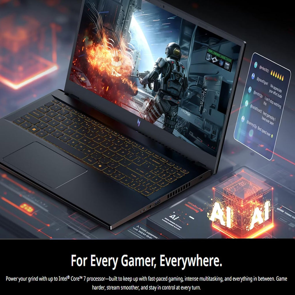 Acer Nitro V 15 Gaming Laptop, Intel 13 Gen Core i9-13900H, GeForce RTX 4060, 15.6' 144 Hz IPS Display, 32 GB DDR5, 1 TB SSD, Wi-Fi 6, Backlit Keyboard, Windows 11 Pro, Microsoft Office Lifetime