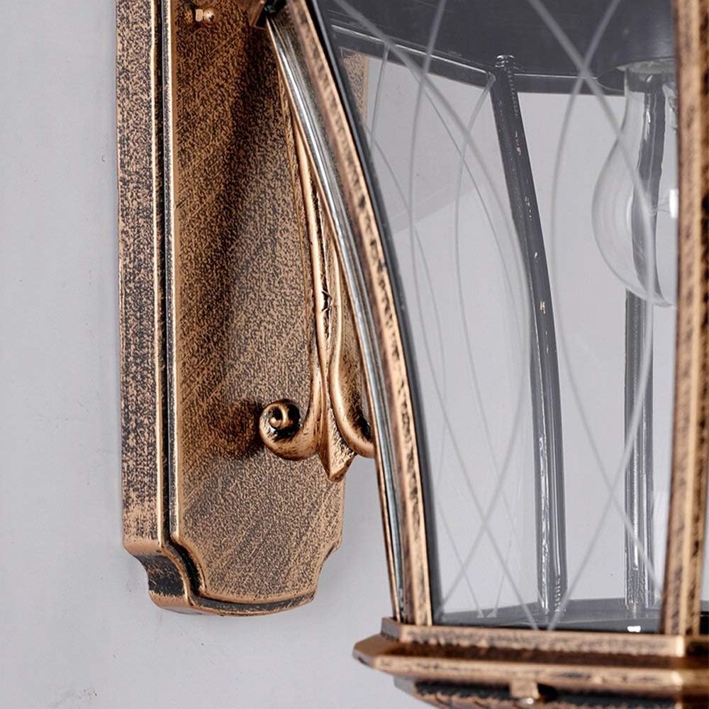 Wall Mounted Light E27 Traditional Outdoor Waterproof Wall Light, Wall Mounted Lighting Fixtures Decoration, Pavilion Garden Balcony Lighting Sconces Lamp Reading Light (Color : Bronze)