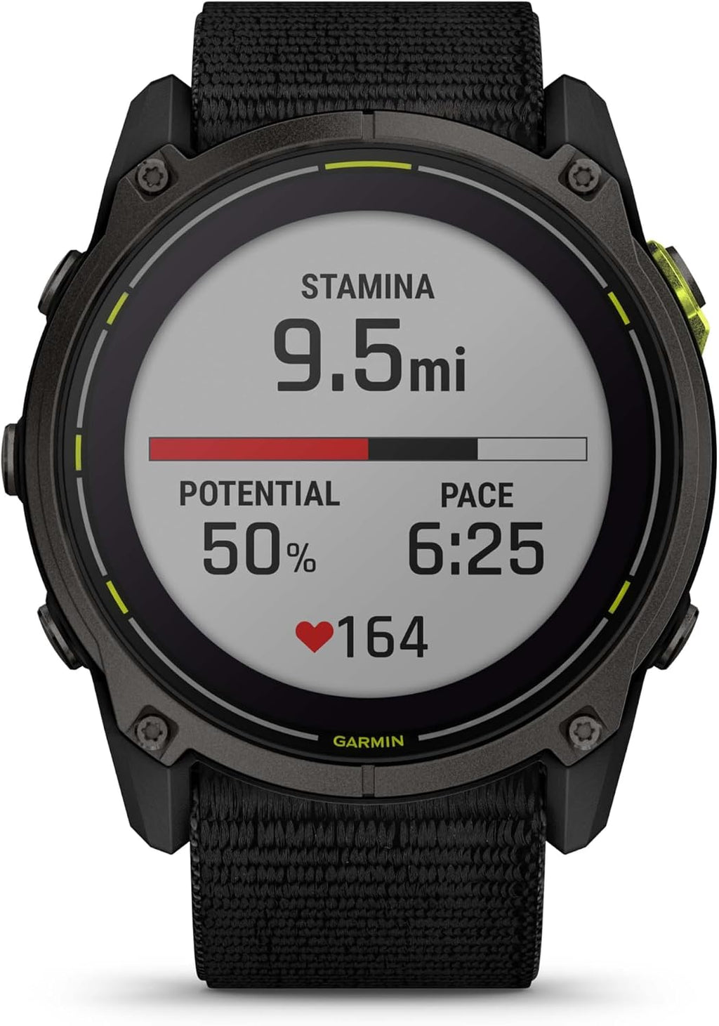 Garmin Enduro 3, Solar, Sapphire Multisport GPS Smartwatch Carbon Gray DLC Titanium with Black Ultrafit Nylon Strap, 90 Days Battery, Built-in LED Flashlight, Fitness Smart Watch Bundle