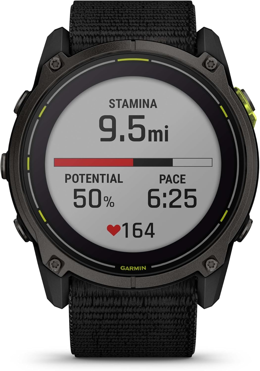 Garmin Enduro 3, Solar, Sapphire Multisport GPS Smartwatch Carbon Gray DLC Titanium with Black Ultrafit Nylon Strap, 90 Days Battery, Built-in LED Flashlight, Fitness Smart Watch Bundle