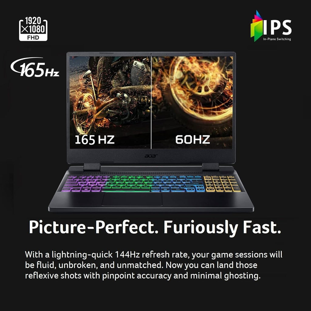 acer Nitro V 15.6' FHD IPS 165Hz Gaming Laptop, Intel Core i7-13620H, NVIDIA GeForce RTX 4050 with 6GB GDDR7 VRAM, Win11H, w/Mouse pad (16GB RAM, 1TB PCIe SSD)