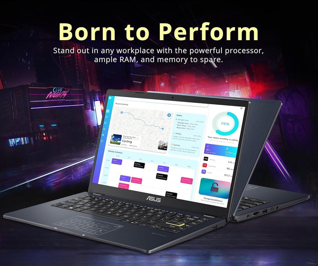 ASUS Vivobook Go 14' FHD Laptop, Intel Celeron N4500, 1-Year of Microsoft 365, Wi-Fi 5, USB Type-C, 10Hrs Battery Life, Windows 11 Home in S Mode, w/HDMI (4GB RAM | 64GB Storage)