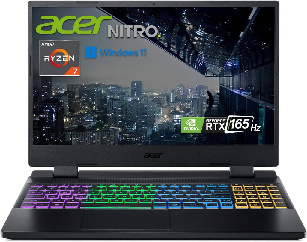Acer Nitro 5 Gaming Laptop | AMD Ryzen 7 6800H | GeForce RTX 3070 Ti GPU |15.6' QHD 165Hz IPS Display | 32 GB DDR5 RAM | 2 TB PCIe SSD | Killer Wi-Fi 6 | 4-Zone RGB Backlit Keyboard