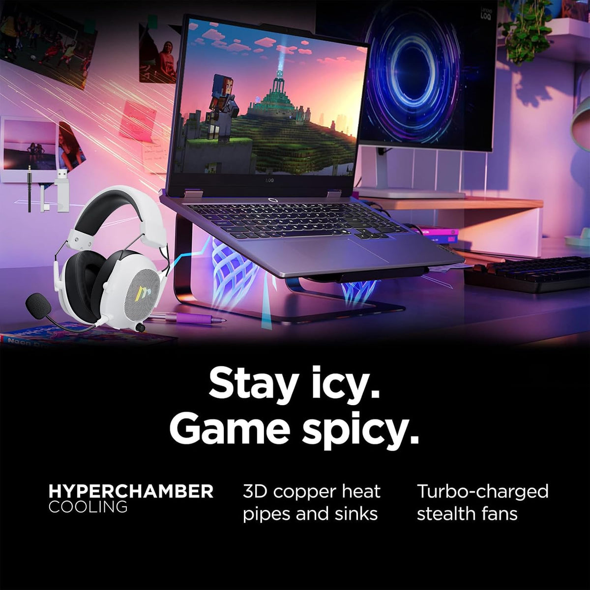 Lenovo LOQ Gaming Laptop, 15.6' FHD 144Hz Display, Intel Core i5-13450HX, NVIDIA GeForce RTX 5050, 16GB DDR5 RAM, 512GB SSD, Wi-Fi 6, Backlit Keyboard, Windows 11 Pro, Luna Grey, w/Mytrix Accessory