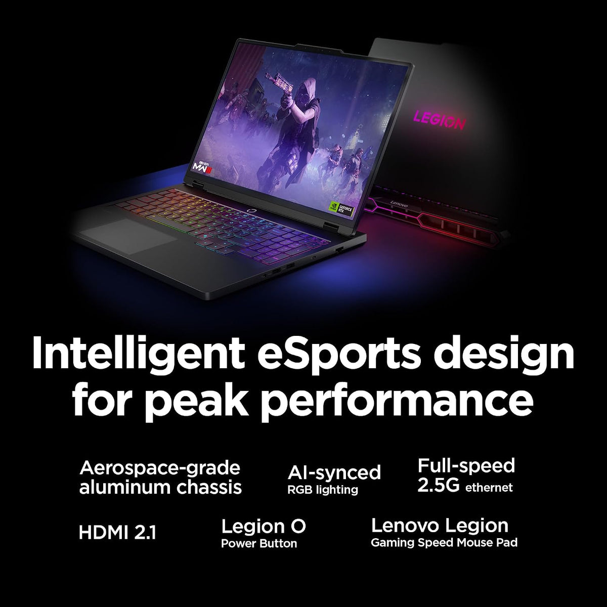 Lenovo Legion Pro 7i – Gaming Laptop - Intel® Core™ Ultra 9 275HX – 16' 2.5K WQXGA OLED Display – 240Hz Refresh Rate – GeForce RTX™ 5070 Ti GPU – 32 GB Memory – 1 TB Storage – 3-Month PC GamePass