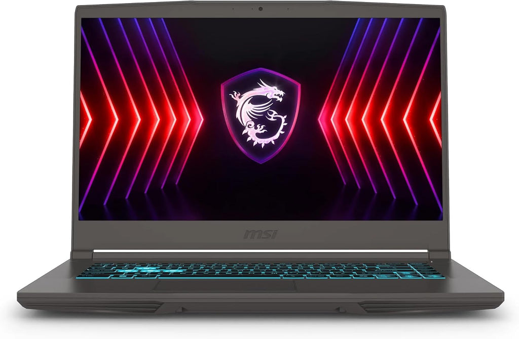 msi Thin 15.6 inch FHD 144Hz Gaming Laptop, AMD Ryzen 5 7535HS, 16GB RAM, 512GB SSD, NVIDIA GeForce RTX 4050, Webcam, Backlit Keyboard, Gray, Windows 11 Home