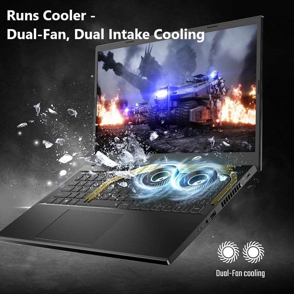 acer Nitro V Gaming Laptop | AMD Ryzen 5 7535HS Hexa-Core Processor | NVIDIA GeForce RTX 4050 Laptop GPU | 15.6' FHD IPS 144Hz Display | 8GB DDR5 | 512GB SSD | WiFi 6 | Backlit KB | ANV15-41-R5N6
