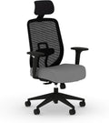 HON Altern Ergonomic Office Chair with Headrest, Arms, Wheels, Foam Cushion Seat, Mid Back Home Office Desk Chair Comfy, Gaming Chair, Height Adjustable Arms, Synchro-Tilt, Black Frame, Frost