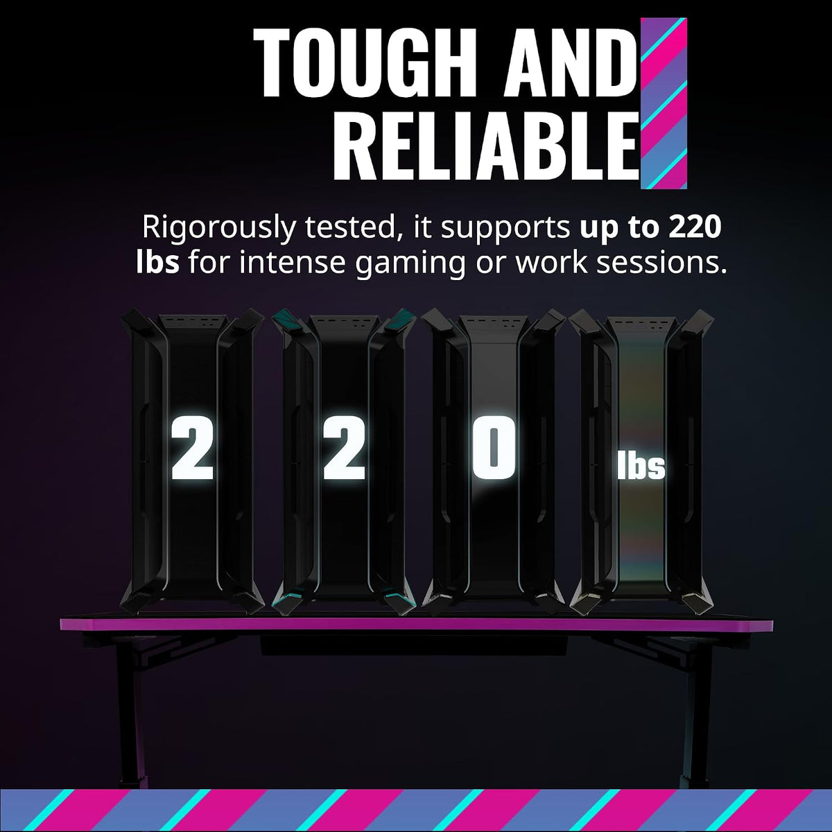Cooler Master GD120 PC Gaming Desk with Cable Management, Water-Repellent Mousepad, Modern Simple Sturdy Style Table Workstation for Home Office