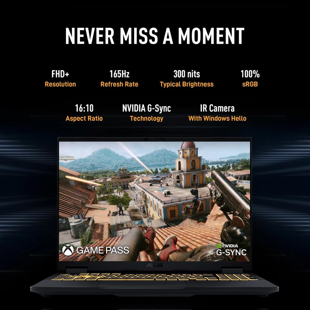 ASUS TUF F16 Gaming Laptop, Intel 16-Core i7-14650HX(Up to 5.2 GHz), NVIDIA GeForce RTX 5060, 16 Inch Full HD+ 165Hz IPS Display, 32GB DDR5, 2TB SSD, Backlit KB, Windows 11 Pro, Wi-Fi 6E, Accessories