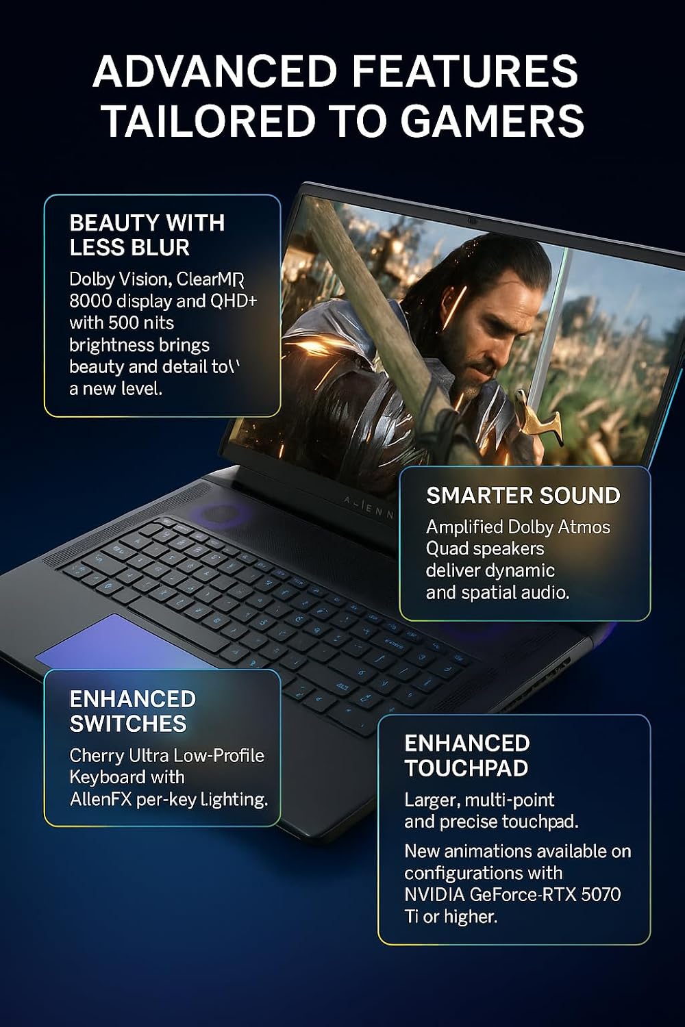 Alienware 16 Area-51 Gaming Laptop - GeForce RTX 5080 16GB GDDR7• Ultra 9 275HX (24•Core• Up to 5.4GHz)• 16' QHD+ 240Hz• Backlit KB• Windows 11 Pro• w/Office License & CD/DVD Drive(32GB DDR5• 2TB SSD)