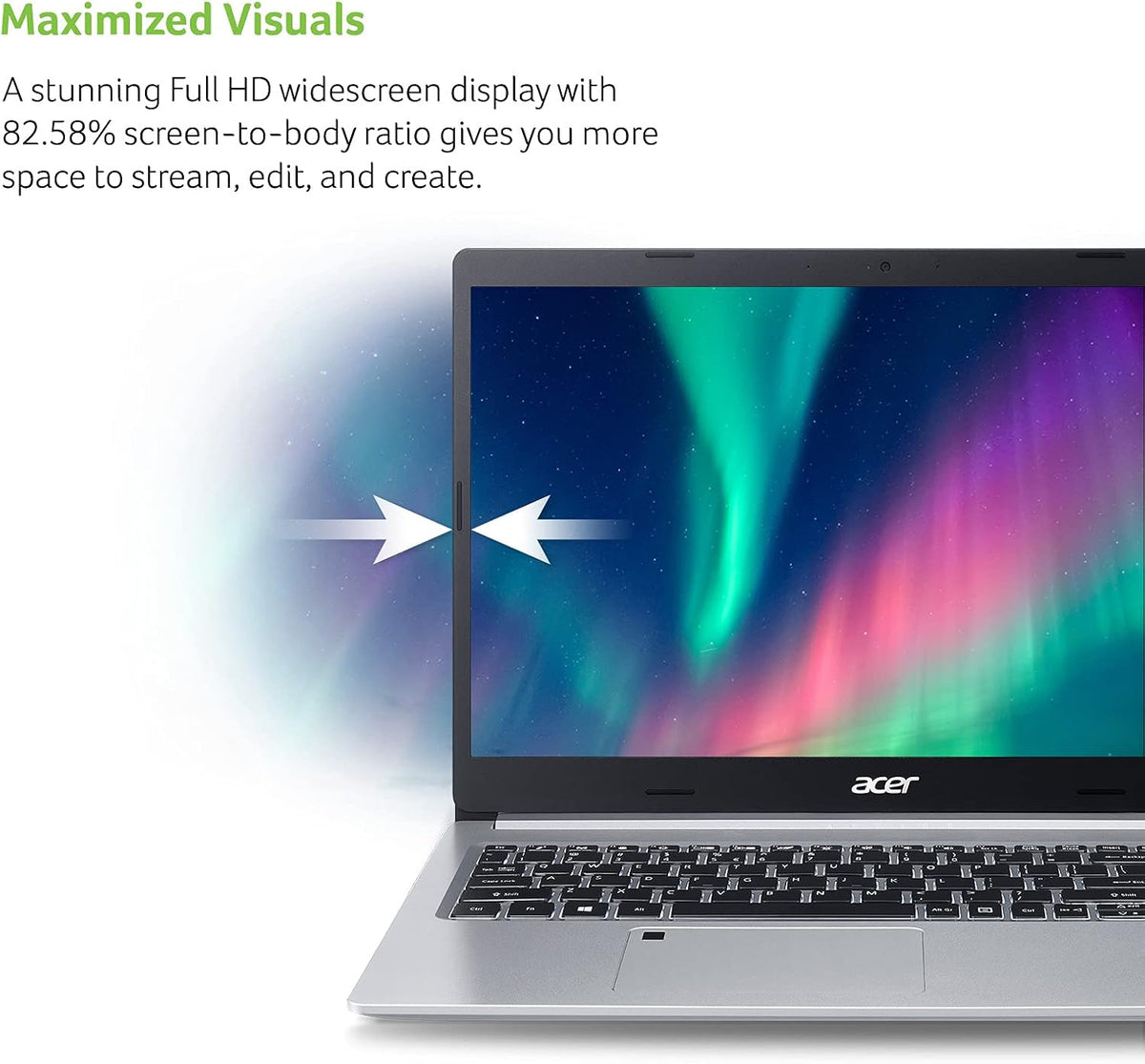 Acer Aspire 5 A515-46-R3UB | 15.6' Full HD IPS Display | AMD Ryzen 3 3350U Quad-Core Mobile Processor | 4GB DDR4 | 128GB NVMe SSD | WiFi 6 | Backlit KB | FPR | Amazon Alexa | Windows 11 Home in S mode