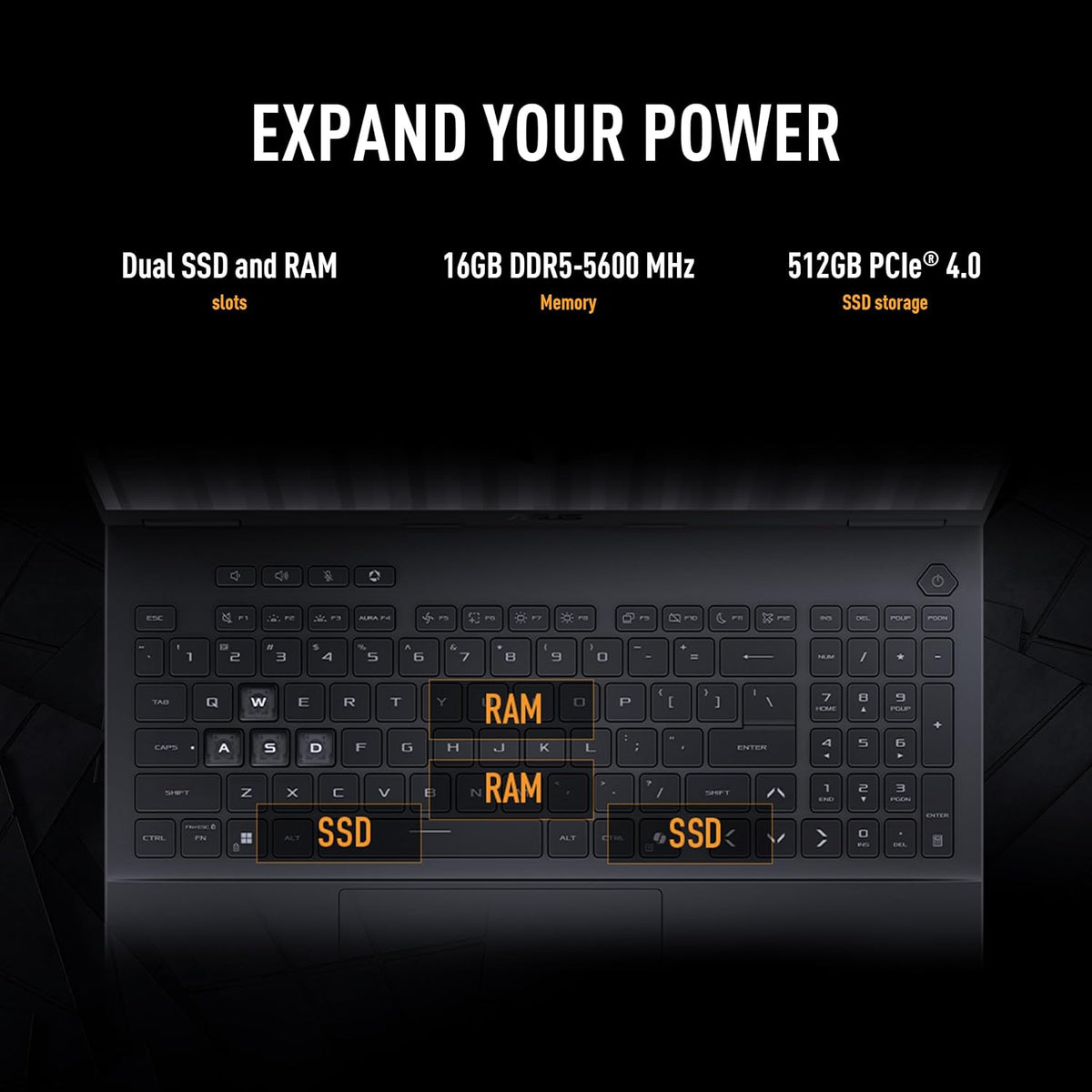 ASUS TUF Gaming F16 (2025) Gaming Laptop, 16' FHD+ 165Hz 16:10 Display, Intel® Core™ i5 Processor 13450HX, NVIDIA® GeForce RTX™ 5050, 16GB DDR5, 512GB PCIe Gen4 SSD, Wi-Fi 6E, Win 11 Home