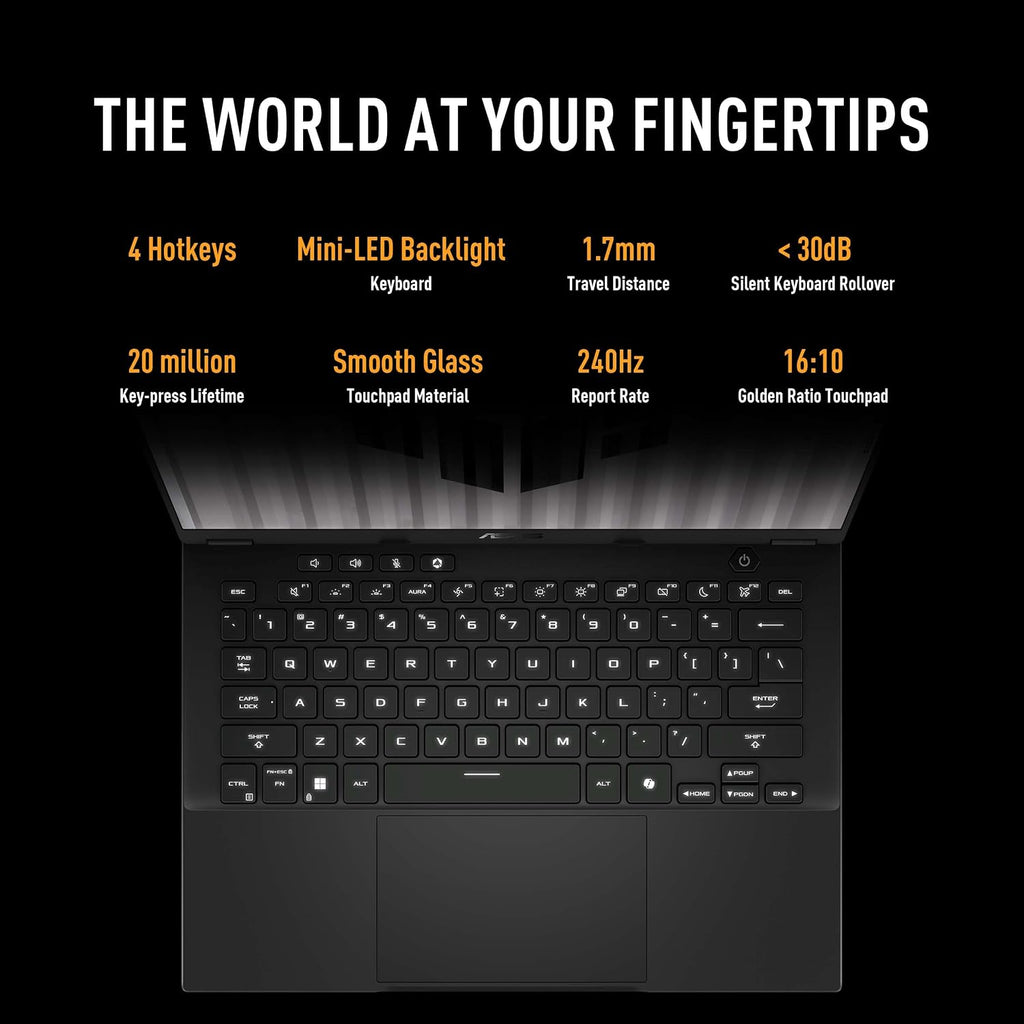 ASUS TUF Gaming A14 Copilot+ PC Gaming Laptop, 14' WQXGA 16:10 165Hz Display, AMD Ryzen™ AI 9 HX 370, NVIDIA® GeForce RTX™ 4060, 16GB LPDDR5X, 1TB PCIe® Gen 4.0 SSD, Wi-Fi 6E, Windows 11, FA401WV-WB94
