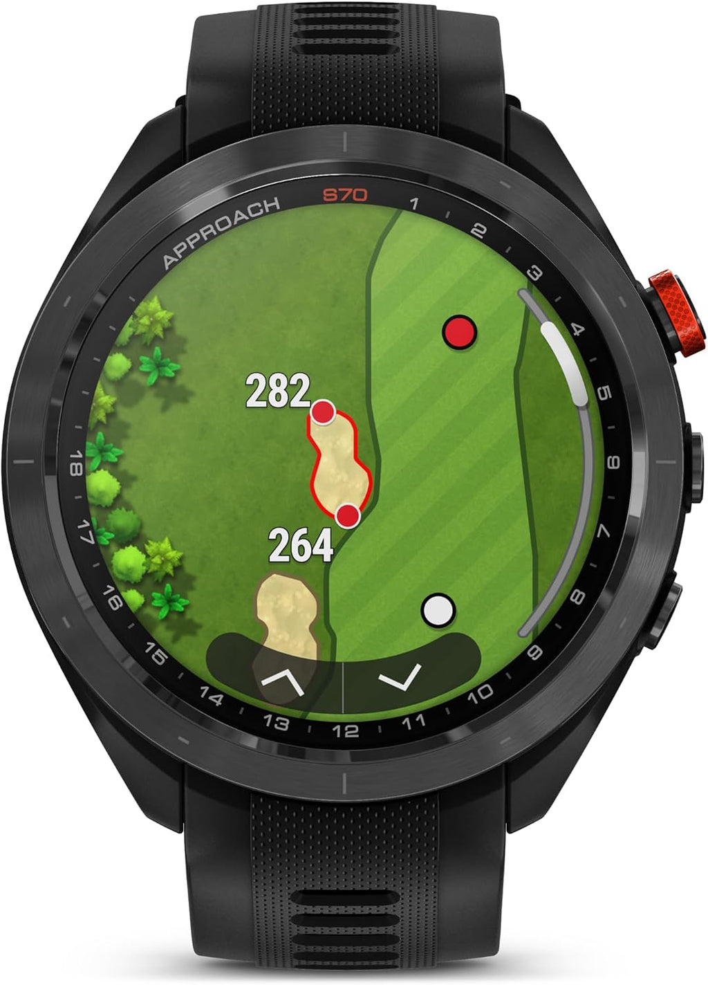 Garmin Approach® S70-47 mm Black Ceramic Bezel with Black Silicone Band (Refurbished)