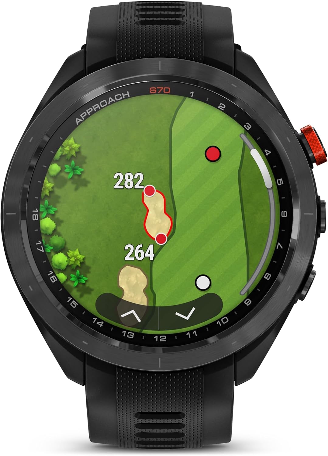 Garmin Approach® S70-47 mm Black Ceramic Bezel with Black Silicone Band (Refurbished)