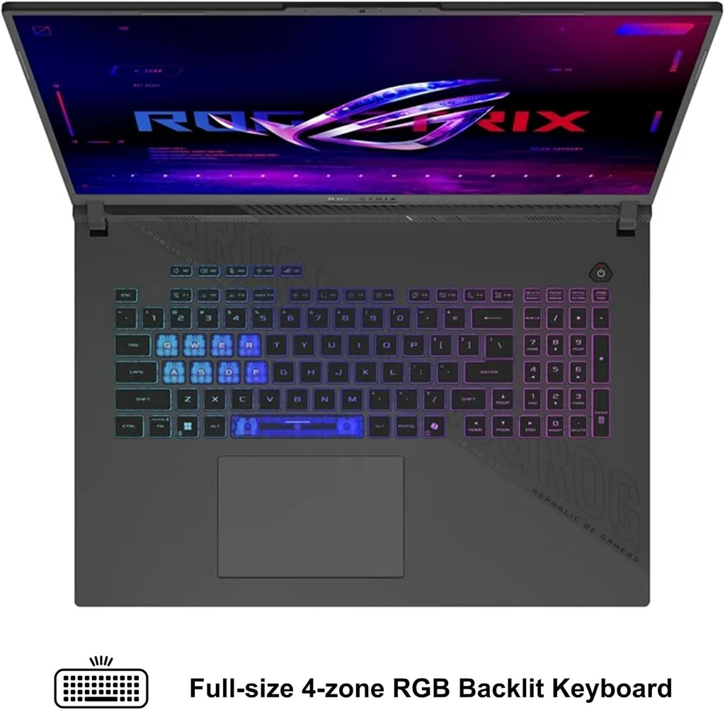 ASUS ROG Strix G18 G814 Gaming Laptop 18' 2.5k (2560x1600) 240Hz (100% DCI-P3) AMD 16-core Ryzen 9 9955HX (>i9-14900HX) 32GB DDR5 4TB SSD GeForce RTX 5070 RGB Backlit FHD Camera Win11 ICP Hub