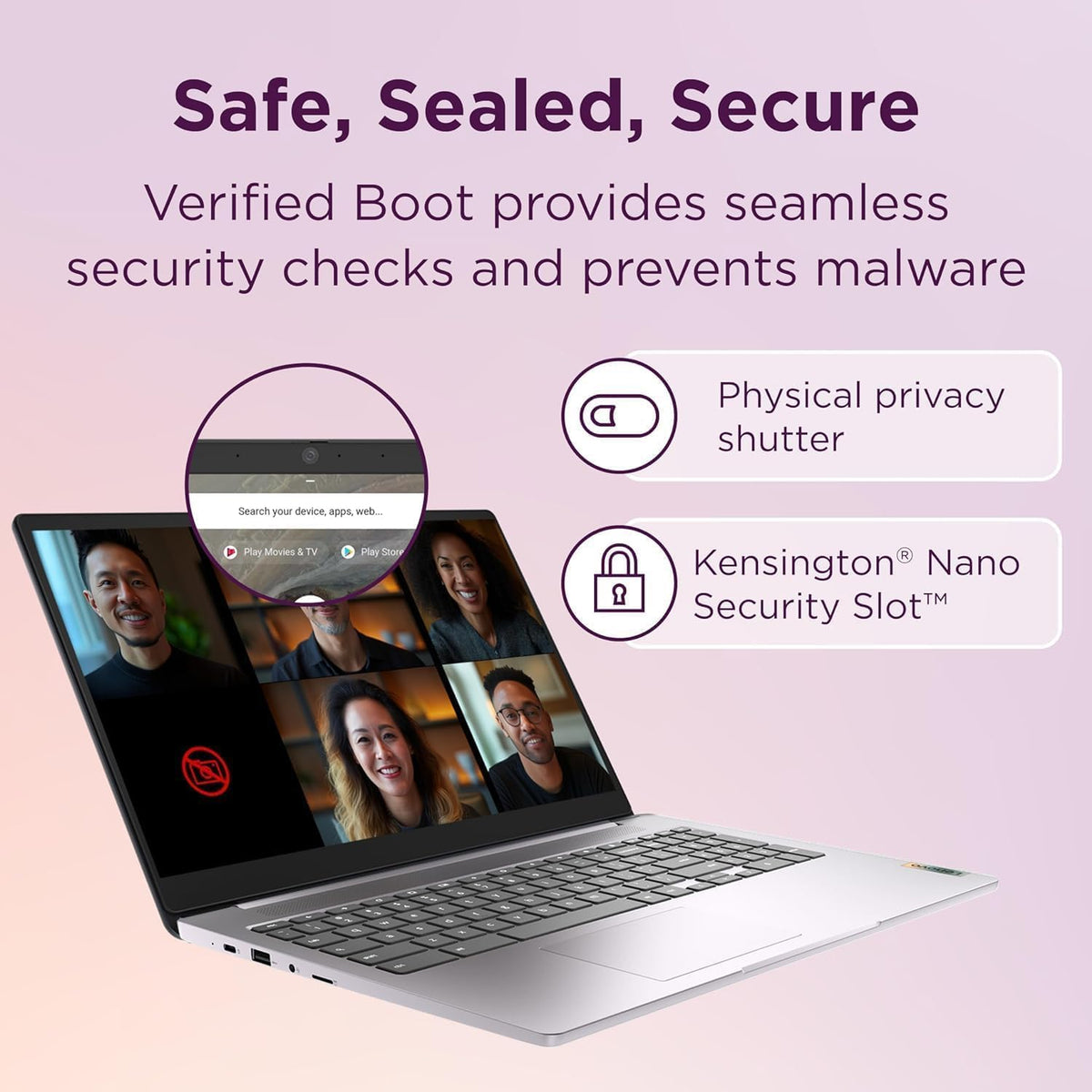 Lenovo Chromebook 15 (15.6' FHD, 4GB RAM, 192GB Storage (64GB eMMC + 128GB SD Card), Intel Celeron N4500) Home & Student Laptop, Anti-Glare, HD Webcam, Wi-Fi 6, 10-Hour Long Battery Life, Chrome OS