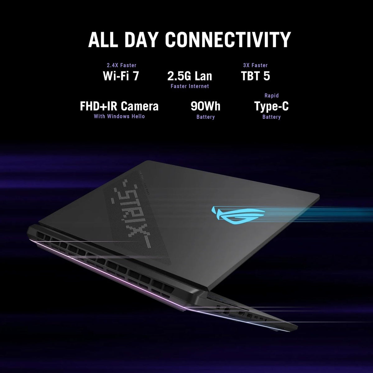 ASUS ROG Strix SCAR 18 (2025) Gaming Laptop, 18' ROG Nebula HDR 16:10 2.5K 240Hz/3ms, NVIDIA GeForce RTX 5090, Intel Core Ultra 9 275HX, 32GB DDR5, 2TB PCIe Gen 4 SSD, Wi-Fi 7, Win 11 Pro, G835LX-XS97