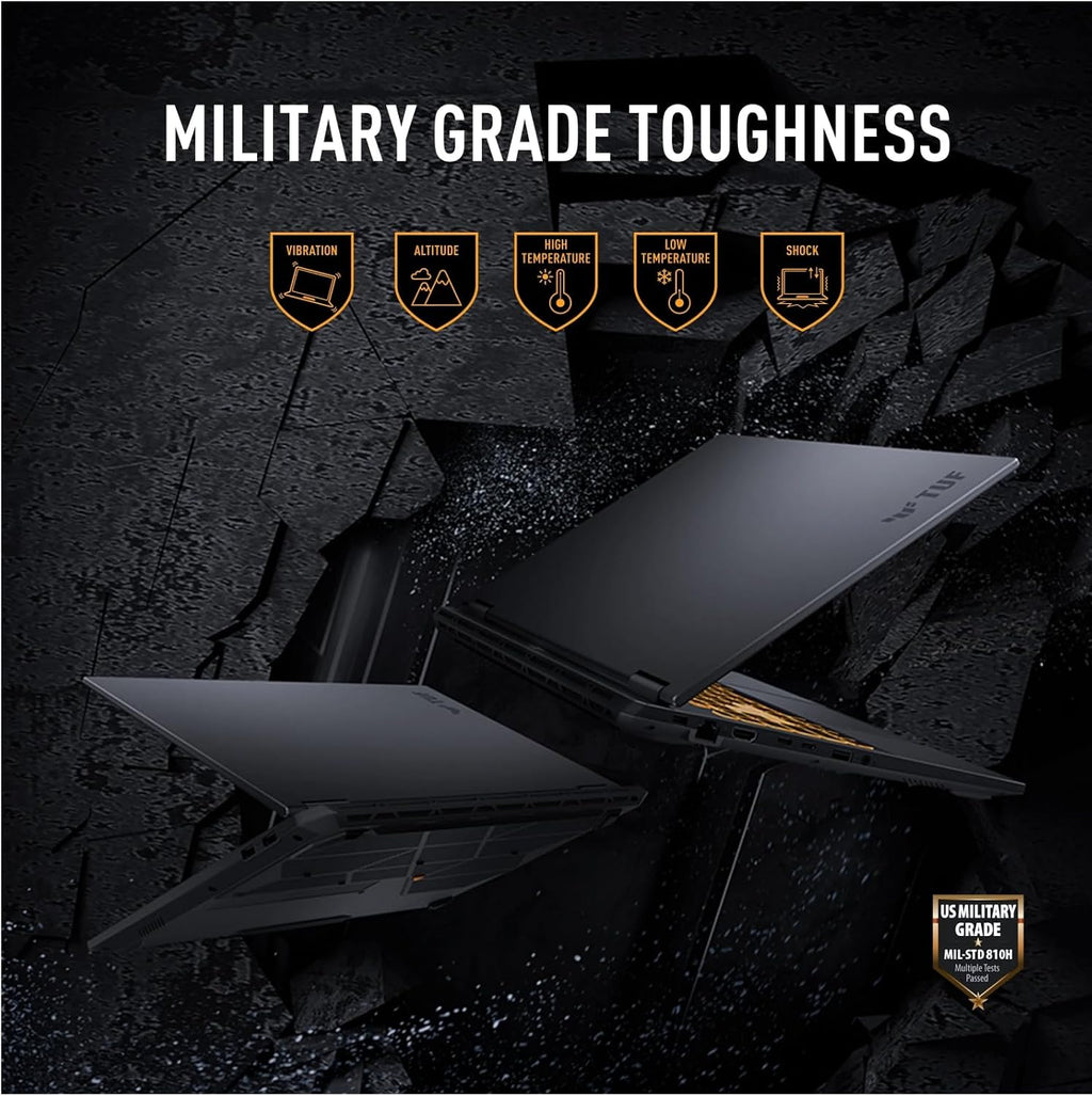ASUS TUF F16 Gaming Laptop, Intel 16-Core i7-14650HX(Up to 5.2 GHz), NVIDIA GeForce RTX 5060, 16 Inch Full HD+ 165Hz IPS Display, 64GB DDR5, 1TB SSD, Backlit KB, Windows 11 Pro, Wi-Fi 6E, Accessories