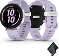 Garmin Bounce 2, Kids Smartwatch with Calling, Messaging and Location Tracking Features, Light Purple Bundle with Microfiber Cleaning Cloth