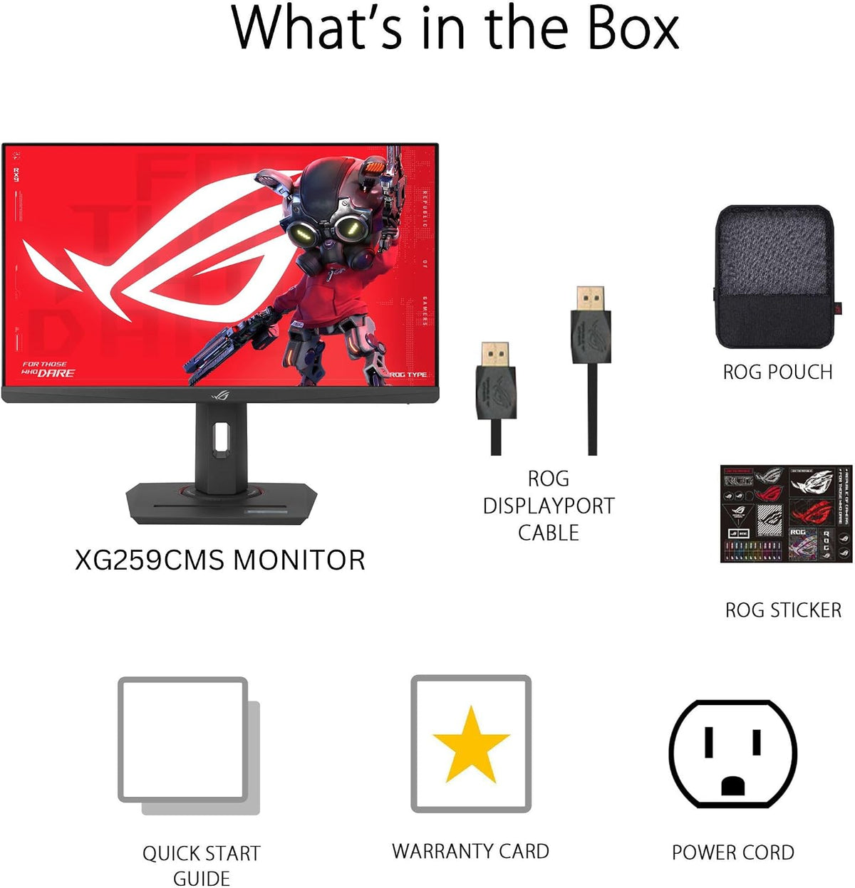 ASUS ROG Strix 24.5' USB-C HDR400 Gaming Monitor (XG259CMS)–Full HD 1080p, 310Hz, 1ms, Fast IPS, 110% SRGB, Extreme Low Motion Blur Sync, G-SYNC Compatible, DisplayWidget, Tripod Socket, 3yr Warranty