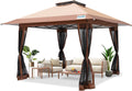 Quictent 13'x13' Pop up Gazebo Canopy Tent, One Person Set up Portable Instant Folding Shelter, Outdoor Canopy Tent with Extra Shade for Backyard, Patio, Party