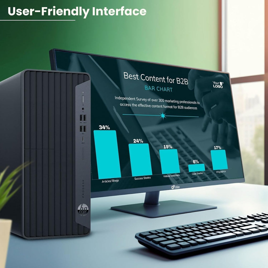 HP ProDesk 600 G6 Tower PC Desktop Computer, Six-Core i5-10500 Up to 4.50 GHz, 16GB DDR4, 512GB SSD, Keyboard and Mouse, WiFi, BT, 4K Support, Windows 11 Pro (Renewed)
