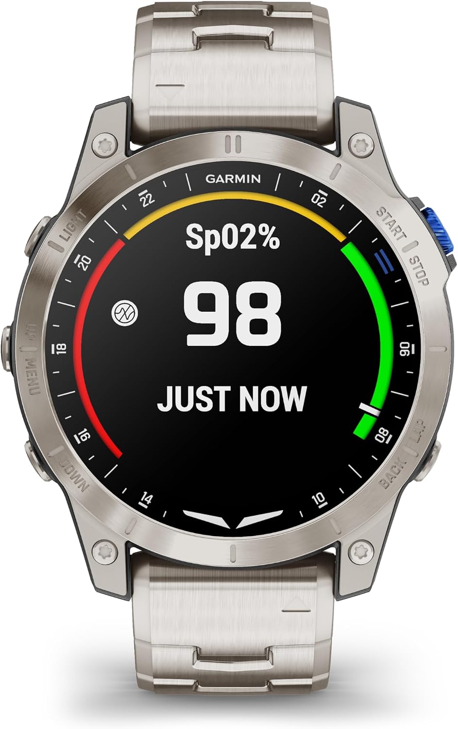 Garmin D2™ Mach 1, Touchscreen Aviator Smartwatch with GPS Moving Map, Aviation Weather, Health and Wellness Features and More, Vented Titanium Bracelet